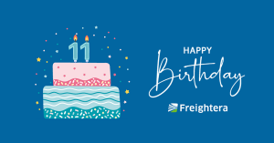 Press release image for Freightera Turns 11: Profitable, Growing, Helping 25,000+ Businesses Ship Smarter