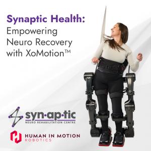 Press release image for First Clinical XoMotion Exoskeleton Delivered to Synaptic Health, Advancing Neurorehabilitation in Canada