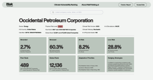 Press release image for RiskThinking.ai Releases Global Climate Risk Rankings For The World’s Largest Corporations