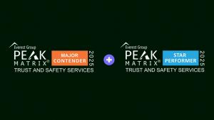 Press release image for WebPurify Named a Major Contender and Star Performer in Everest Group’s 2025 Trust and Safety PEAK Matrix®