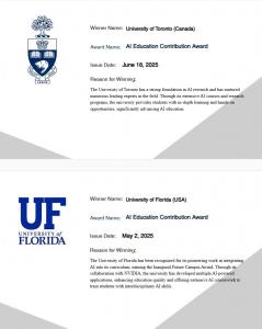 Press release image for Global Fred Award & Certification Honors Outstanding Institutions in the Global AI Industry