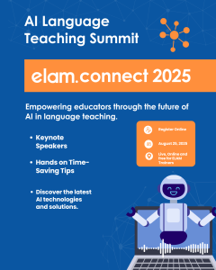 Press release image for ELAM CONNECT –  AI LANGUAGE EDUCATION SUMMIT 2025