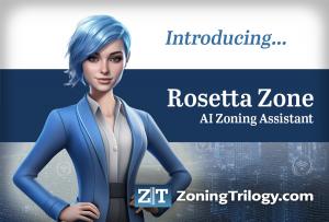 Press release image for ZoningTrilogy.com Launches Rosetta Zone AI to Expedite Zoning By-law Drafting
