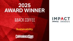 Press release image for &BACK COFFEE Wins Dual Impact Awards for Sustainability and Giving Back from Convenience Store News Canada