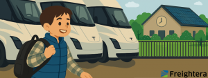 Press release image for Freightera Celebrates Trucking Week 2025 and Back to School Season with Record Emissions Reductions