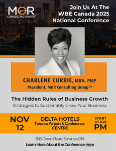 Press release image for MOR Consulting Group™ to Spotlight Hidden Rules of Business Growth at WBE Canada’s 2025 National Conference