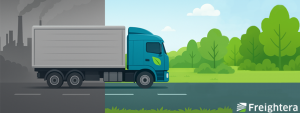 Press release image for Freightera Drives Significant Emissions Reductions Today, Paving the Way for Zero-Emission Freight