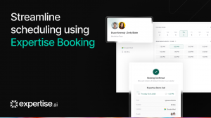 Press release image for Expertise AI launches Expertise Booking: A smarter scheduling experience for teams and individuals