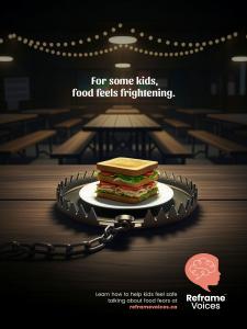 Press release image for B.C. Nonprofit Reframe Voices Uses Striking Visuals to Help Parents See Real Fears Kids With Eating Disorders Face