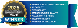 Press release image for Vexos Recognized as Back-to-Back Winner in CIRCUITS ASSEMBLY’s 2025 Service Excellence Awards