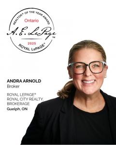Press release image for Guelph Realtor Andra Arnold Named Ontario REALTOR® of the Year by Royal LePage