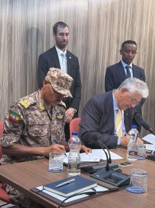 Press release image for ITPS Canada signs historic Memorandum of Understanding with Ethiopian Air Force