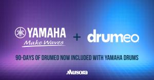 Press release image for Yamaha and Drumeo Make It Official With Global 90-Day Musora Memberships Included With Select Yamaha Drum Products