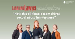 Press release image for Jellinek Ellis Gluckstein’s All-Female Team Featured in Canadian Lawyer Magazine for Sexual Abuse Litigation Leadership