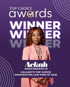 Press release image for Ackah Business Immigration Law Wins Multiple Top Community and Industry Awards in Calgary