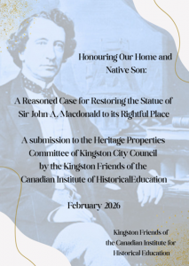 Press release image for Legality of Macdonald Statue Removal Questioned in Kingstonians’ Bid for Restoration